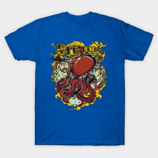 arrow stabbed heart with tentacles T-Shirt